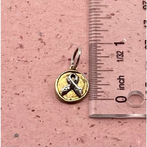 Waxing poetic awareness ribbon charm - Picture 3 of 3